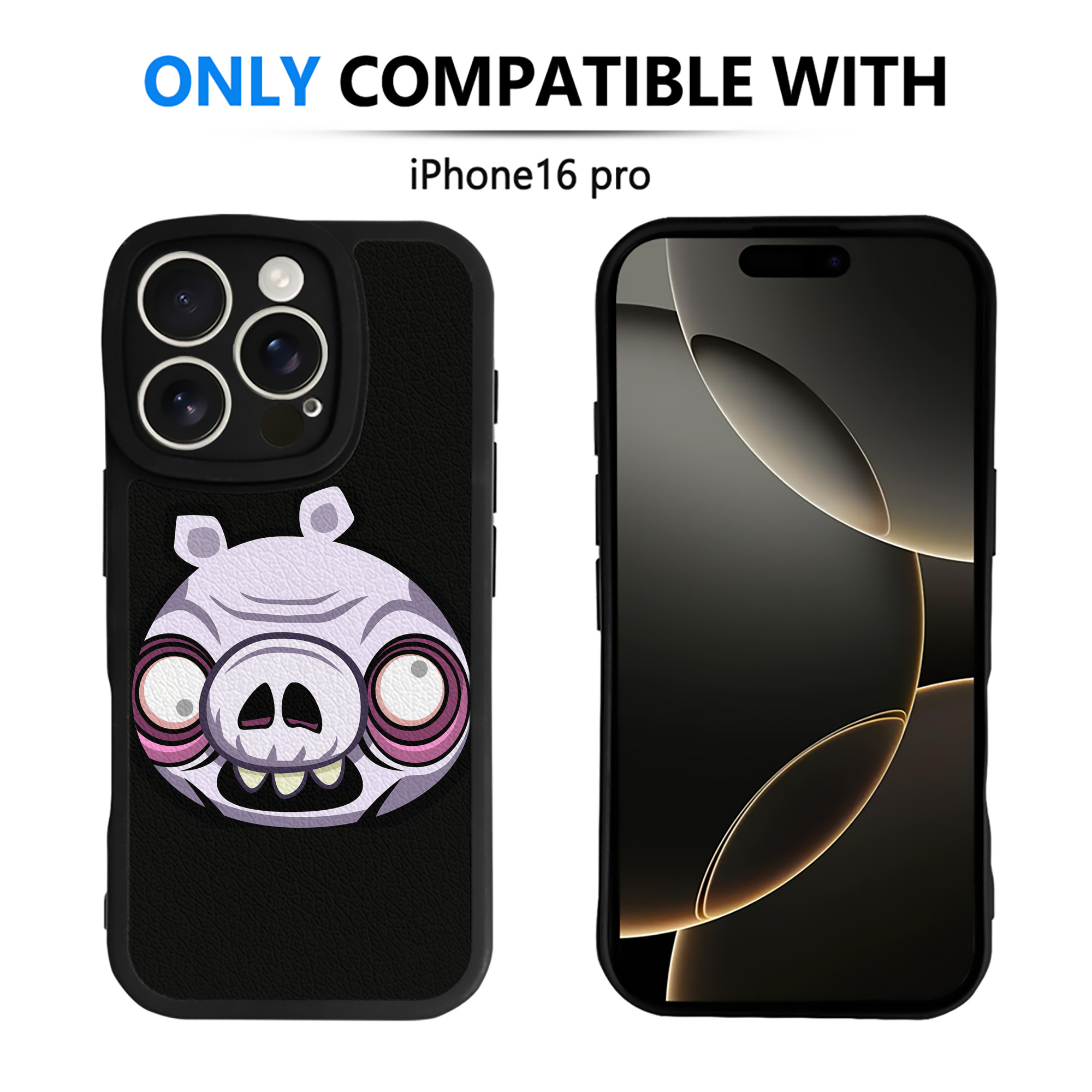 （画像用） Angry Birds アングリーバード 【iPhone 16シリーズ対応】シリコンスマホケース（レザー調） 材質：シリコン